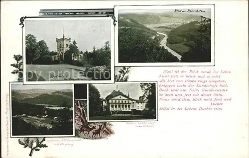 Ebersdorf Lobenstein Jagdschloss Weidmannsheil vom Heinrichstein Schloss Kat. Roehrnbach