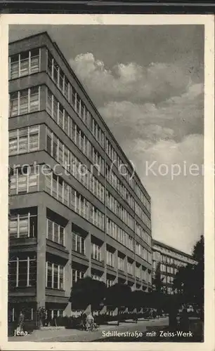 Jena Schillerstrasse mit Zeiss Werk Kat. Jena