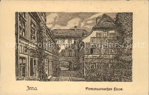 Jena Frommannsches Haus Kuenstlerkarte Rudi Muellers Kat. Jena