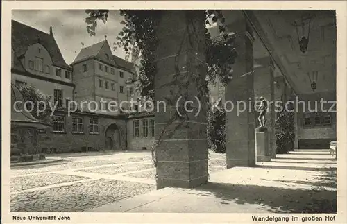 Jena Neue Universitaet Wandelgang im grossen Hof Kat. Jena