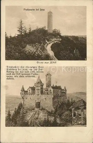 Jena Fuchsturm und Kirchberg vor Zerstoerung um 1300 Kat. Jena