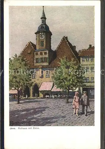 Jena Rathaus Kuenstlerkarte Wahndorf Kat. Jena