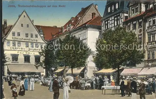 Jena Studentenfruehschoppen auf dem Marktplatz Kat. Jena