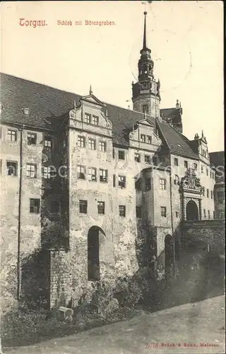 Torgau Schloss Hartenfels Baerengraben Kat. Torgau