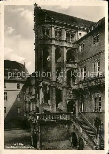 Torgau Wendelstein im Schlosshof Schloss Hartenfels Kat. Torgau