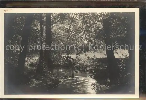 Eilenburg beim Ferienheim Eisenhammer Duebener Heide Genossenschaft Naturfreunde Jena Partie am Bach Kat. Eilenburg