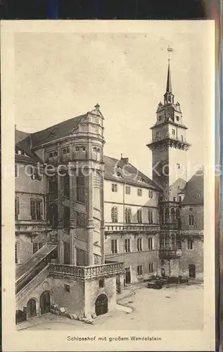 Torgau Wendelstein im Schlosshof Schloss Hartenfels Kat. Torgau