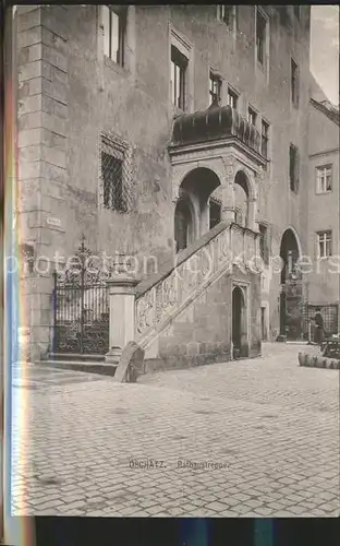 Oschatz Freitreppe am Rathaus erbaut 1889 Kat. Oschatz