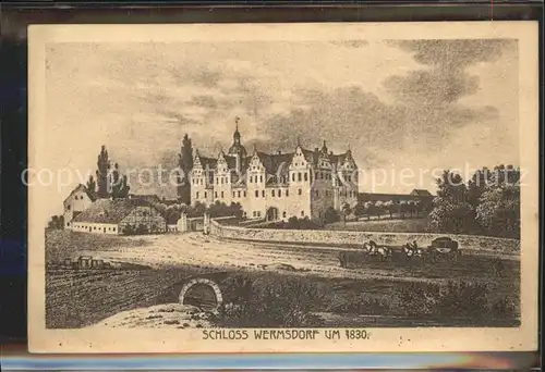 Wermsdorf Hubertusburg barockes Jagdschloss Pferdekutsche Kat. Wermsdorf