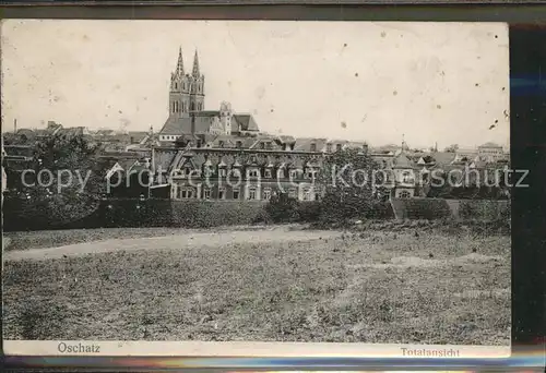 Oschatz Ortsansicht mit St. Aegidien Kirche Kat. Oschatz