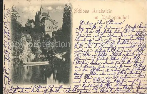 Waldheim Sachsen Schloss Kriebstein im Zschopathal Kat. Waldheim Sachsen
