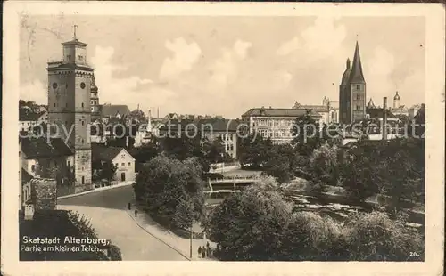 Altenburg Thueringen mit Partie am kleinen Teich / Altenburg /Altenburger Land LKR