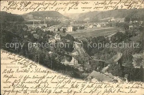 Waldheim Sachsen Blick vom Schloss Kriebstein ins Zschopautal Kat. Waldheim Sachsen