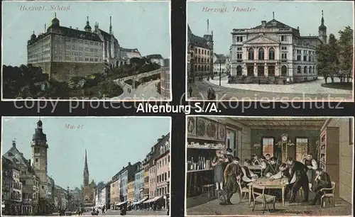 Altenburg Thueringen Markt u.Herzogl.Theater / Altenburg /Altenburger Land LKR