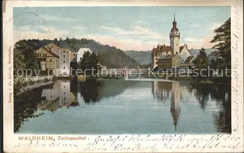 Waldheim Sachsen Zschopautal mit Rathaus Kat. Waldheim Sachsen