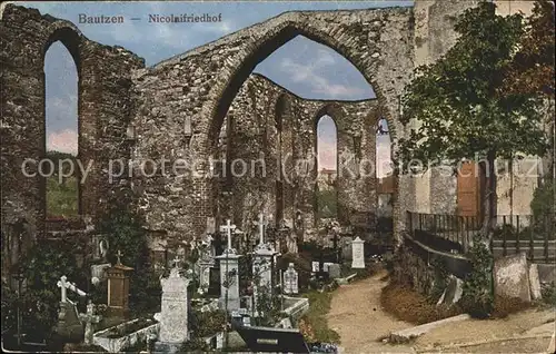 Bautzen Nicolai Ruine Friedhof Kat. Bautzen