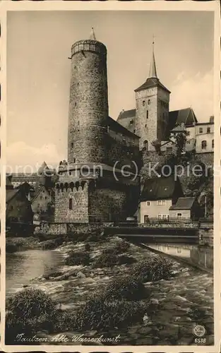 Bautzen Alte Wasserkunst Kirche Spree Bahnpost Kat. Bautzen