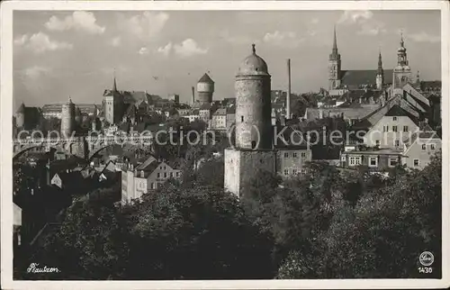 Bautzen Stadtbild mit "Neue Wasserkunst" Kirche Turm Bruecke Feldpost Kat. Bautzen