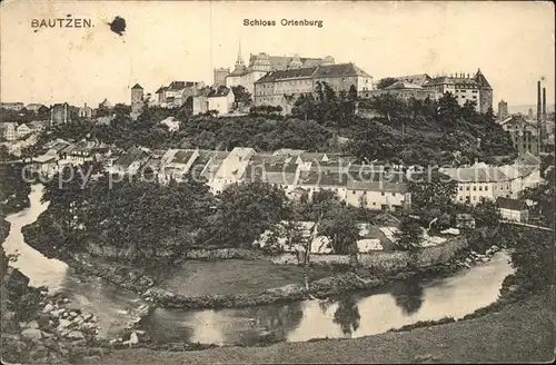 Bautzen Blick ueber die Stadt mit Schloss Ortenburg Turm Spree Feldpost Kat. Bautzen