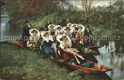 Luebbenau Spreewald Brautfahrt Hochzeit Wasserstrasse Kahn Kat. Luebbenau