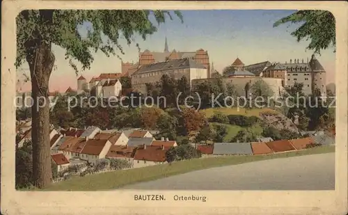 Bautzen Stadtbild mit Schloss Ortenburg Kat. Bautzen