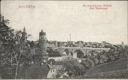 Bautzen Kronprinzenbruecke Alte Wasserkunst Kat. Bautzen