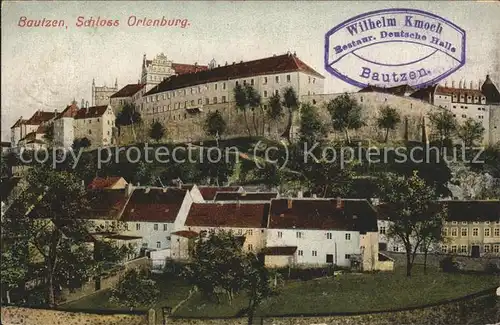 Bautzen Schloss Ortenburg Stempel auf AK Kat. Bautzen