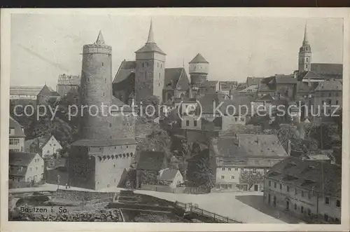 Bautzen Altstadt Kirche Alte Wasserkunst Turm Kat. Bautzen