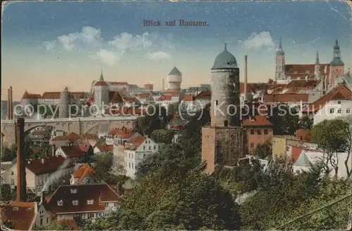 Bautzen Altstadt Turm Kirche Bruecke Schloss Ortenburg Kat. Bautzen