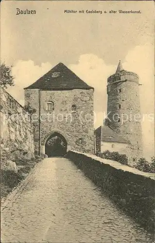 Bautzen Muehltor mit Eselsberg Alte Wasserkunst Kat. Bautzen