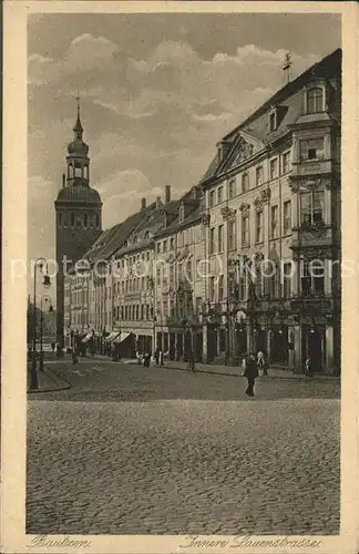 Bautzen Innere Lauenstrasse Lauenturm Kupfertiefdruck Heimatschutz Postkarte Kat. Bautzen