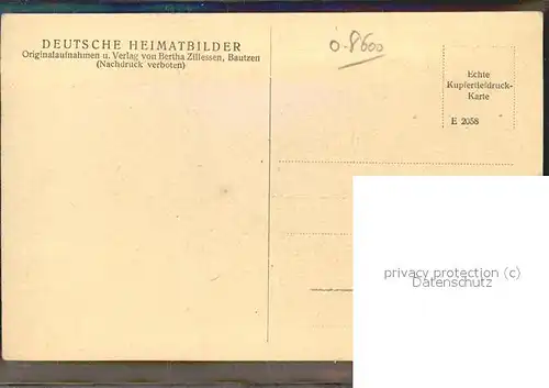 Bautzen Innere Lauenstrasse Lauenturm Kupfertiefdruck Heimatschutz Postkarte Kat. Bautzen