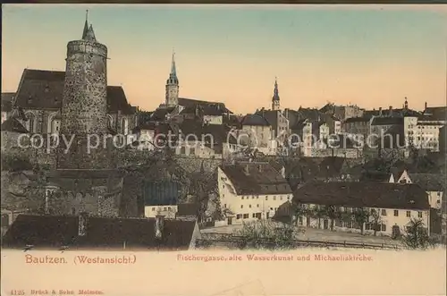 Bautzen Fischergasse Alte Wasserkunst Michaeliskirche Kat. Bautzen