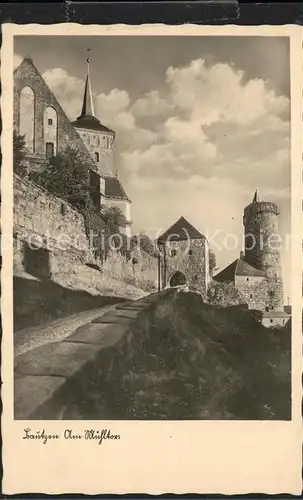 Bautzen Michaeliskirche Muehltor mit Eselsberg Alte Wasserkunst Wehrgang Kat. Bautzen