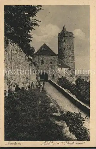 Bautzen Muehltor mit Eselsberg Alte Wasserkunst Serie Deutsche Heimatbilder Kupfertiefdruck Kat. Bautzen