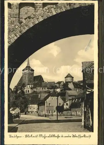 Bautzen Blick auf Michaeliskirche und Neue Wasserkunst Torbogen Feldpost Kat. Bautzen