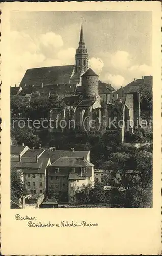 Bautzen Petrikirche und Nicolai Ruine Kat. Bautzen