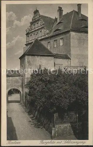 Bautzen Burgplatz Schlosseingang Torbogen Schloss Ortenburg Heimatschutz Postkarte Kat. Bautzen