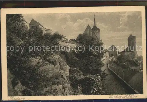 Bautzen Michaeliskirche Muehltor mit Eselsberg Alte Wasserkunst Serie Deutsche Heimatbilder Kupfertiefdruck Kat. Bautzen