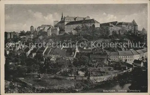 Bautzen Stadtbild mit Schloss Ortenburg Spree Kat. Bautzen