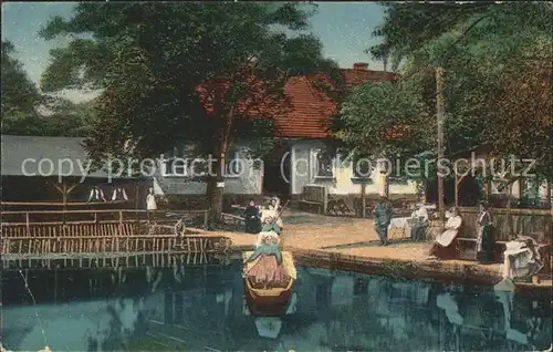 Raddusch Buschmuehle Wasserstrasse Kahn Kat. Vetschau Spreewald