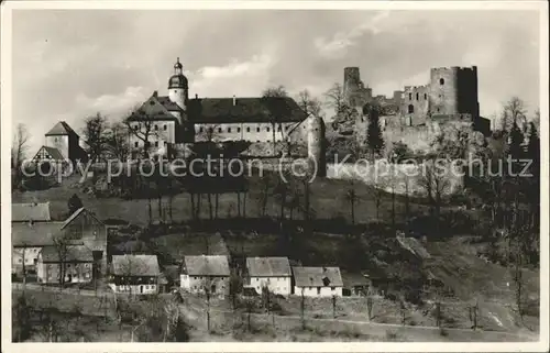 Frauenstein Sachsen Schloss Burgruine Kat. Frauenstein Sachsen