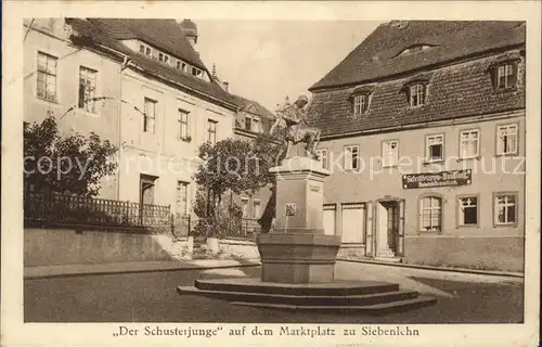 Siebenlehn Schusterjunge Brunnen Marktplatz Feldpost Kat. Grossschirma