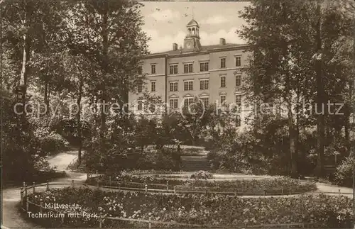 Mittweida Technikum mit Park Kat. Mittweida