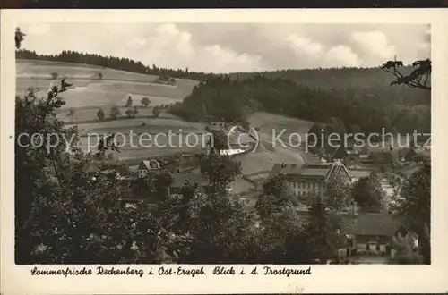 Rechenberg Bienenmuehle Osterzgebirge Blick in den Trostgrund Kat. Rechenberg Bienenmuehle