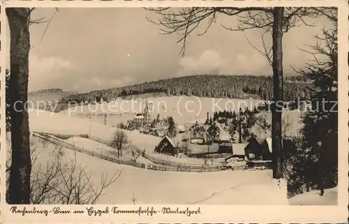 Rechenberg Bienenmuehle Osterzgebirge Ortsansicht im Winter Kat. Rechenberg Bienenmuehle