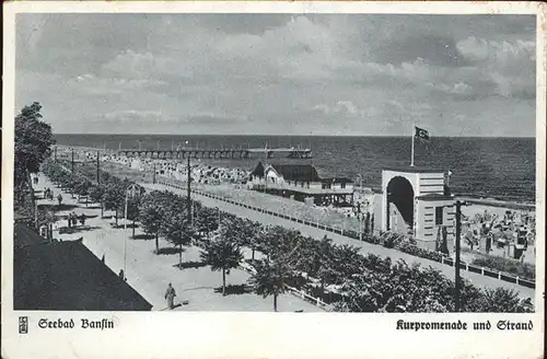 Bansin Ostseebad Kurpromenade Strand Kat. Heringsdorf