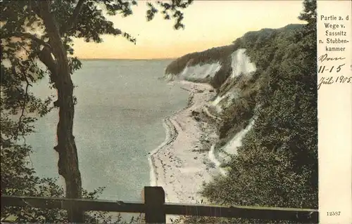 Stubbenkammer Ruegen Weg von Sassnitz nach Stubbenkammer Kat. Sassnitz