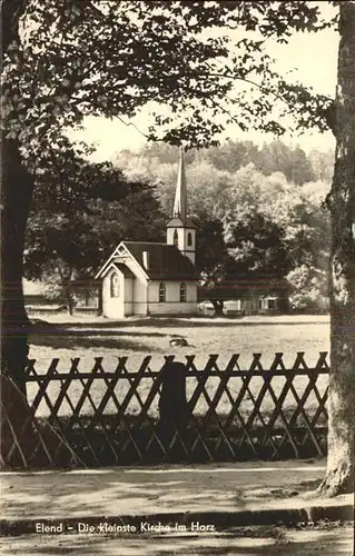 Elend Harz kleinste Kirche im Harz Kat. Elend Harz