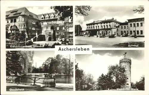 Aschersleben Bahnhof Gondelteich Westdorfer Warte / Aschersleben /Salzlandkreis LKR